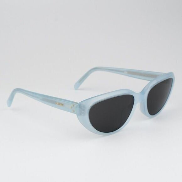 NEW Celine CL40220U 84A THIN Light Blue Grey Cat Eye Women Sunglasses CL 40220U - Picture 6 of 11